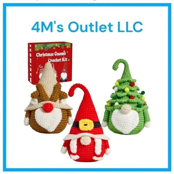 Christmas Gnome Crochet Starter Kit all the things you need! - Picture 1 of 8